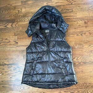 Michael Kors 1/4 Zip Puffer Vest with Removable Hood